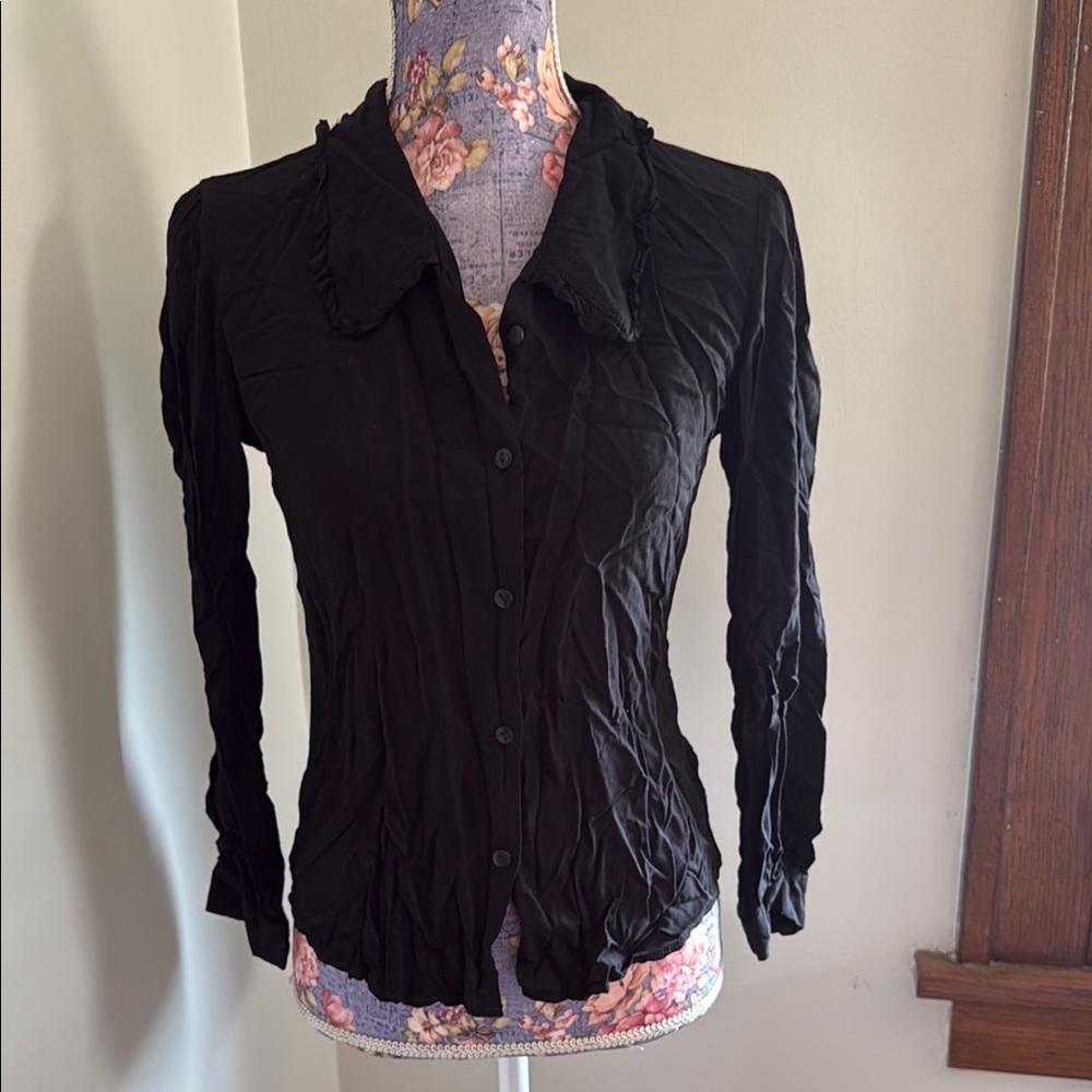 Elegant Black Button Down Shirt for Women